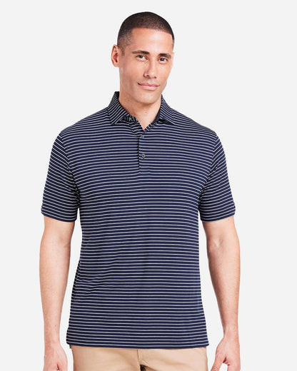 TASC Performance Inc Men's Cloud Lightweight Polo Brookline Stripe TM546Y #colormdl_Classic Navy/ White