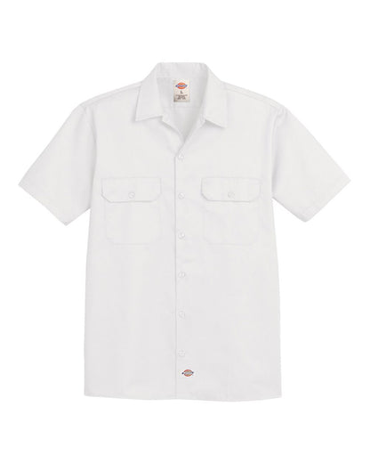 Dickies Short Sleeve Work Shirt - Tall Sizes 2574T #color_White