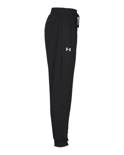 Under Armour Unisex Rival Fleece Joggers 1379774 #color_Black/ White