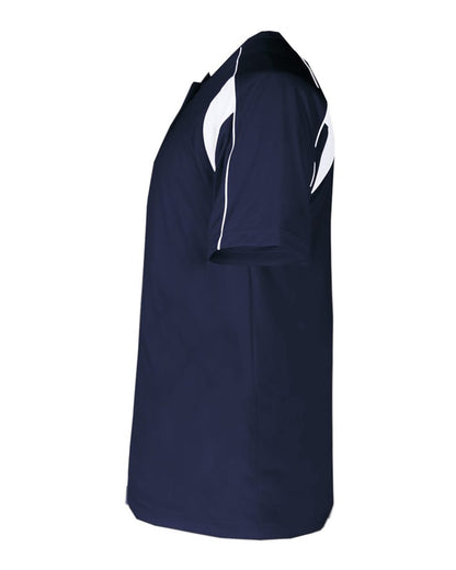 Alleson Athletic Men's B-Core Pro Placket Jersey 7937 #color_Navy/ White