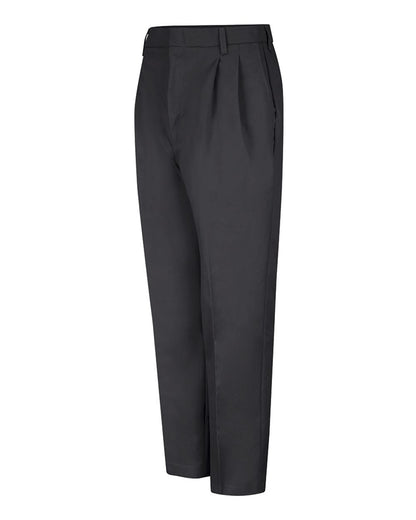 Red Kap Men's Pleated Twill Slacks PT38 #color_Black - 31I