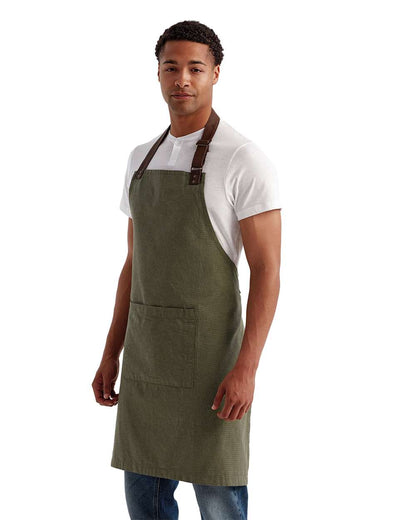 Artisan Collection by Reprime Annex Oxford Bib Apron RP144 #colormdl_Moss