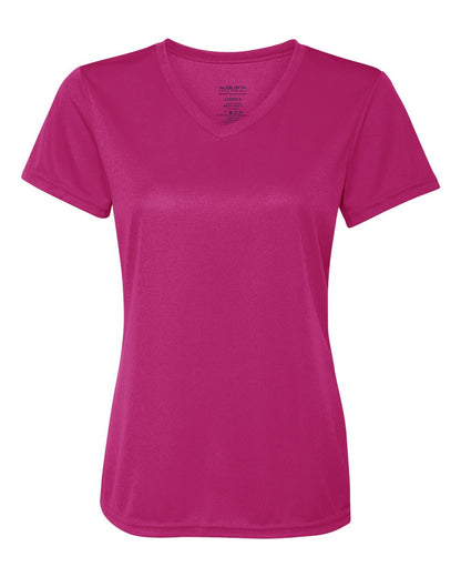 Augusta Sportswear Women's Nexgen Wicking V-Neck T-Shirt 1790 #color_Power Pink