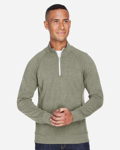 J. America Men's Triblend Quarter-Zip Sweatshirt 8869 #colormdl_Olive Triblend