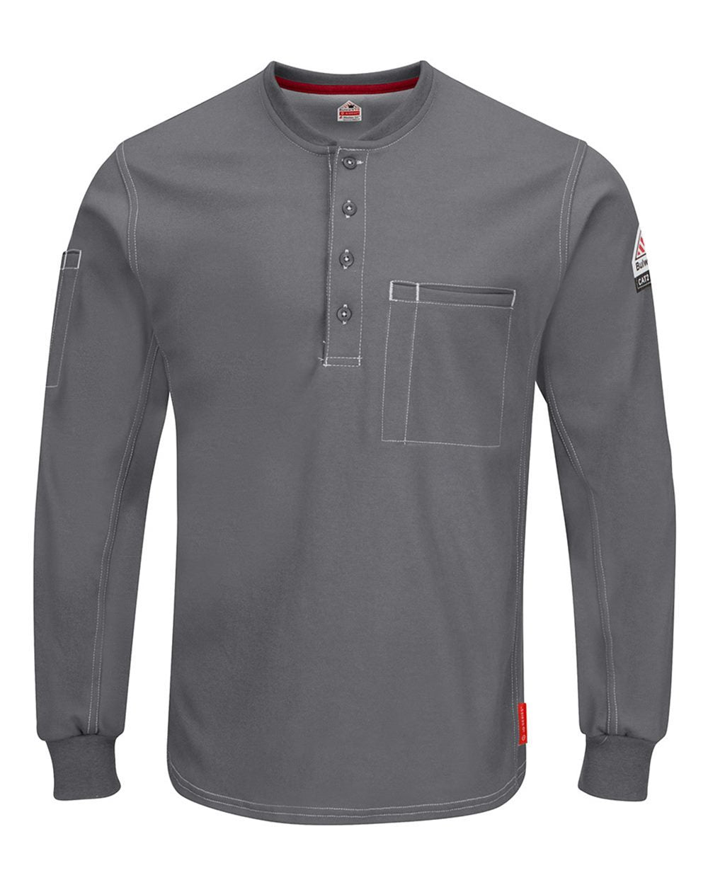 Bulwark iQ Series® Plus Long Sleeve Henley - Tall Sizes QT40T