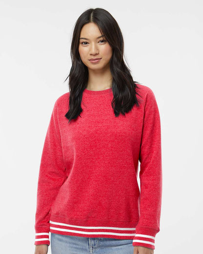 J. America Women’s Relay Crewneck Sweatshirt 8652 #colormdl_Red