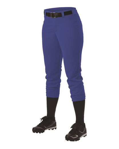 Alleson Athletic Women's Belt Loop Fast-Pitch Pants 605PBW #color_Royal