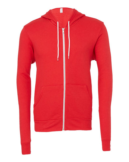 BELLA + CANVAS Sponge Fleece Full-Zip Hoodie 3739 #color_Red