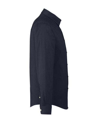 Devon & Jones Men's CrownLux Performance® Spencer Poplin Dress Shirt DG505 #color_Navy Melange