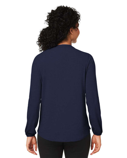 Devon & Jones Women's Raleigh Half-Placket Knit Top DP122W #colormdl_Navy