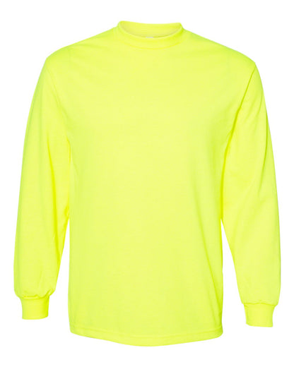 American Apparel Heavyweight Cotton Long Sleeve Tee 1304 #color_Safety Green