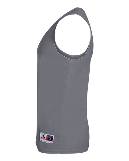 Augusta Sportswear Youth Reversible Wicking Tank Top 149 #color_Graphite/ White