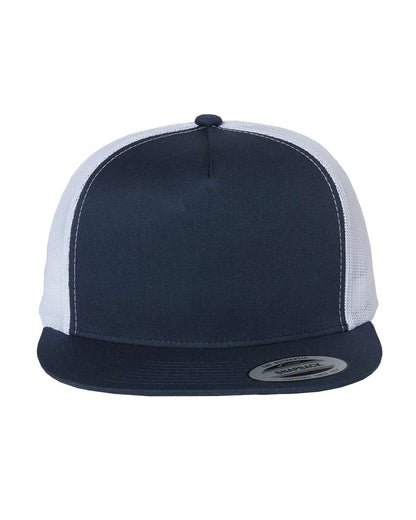 YP Classics Five-Panel Classic Trucker Cap 6006 #color_Navy/ White