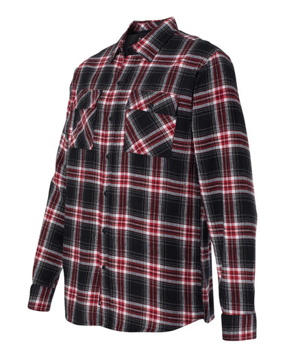 Burnside Yarn-Dyed Long Sleeve Flannel Shirt 8210 #color_Red