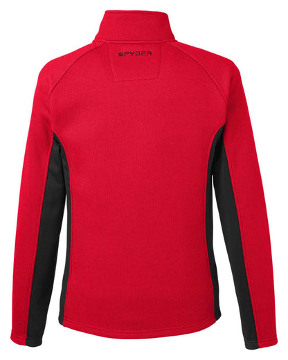 Spyder Men's Constant Full-Zip Sweater Fleece Jacket 187330 #color_Red/ Black