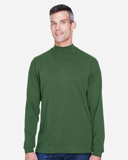 Devon & Jones Unisex Sueded Jersey Mock Neck T-Shirt D420 #colormdl_Forest