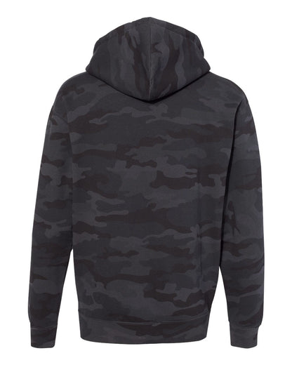Independent Trading Co. Unisex Heavyweight Hooded Sweatshirt IND4000 #color_Black Camo