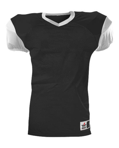 Alleson Athletic Youth Pro Game Football Jersey 751Y #color_Black/ White