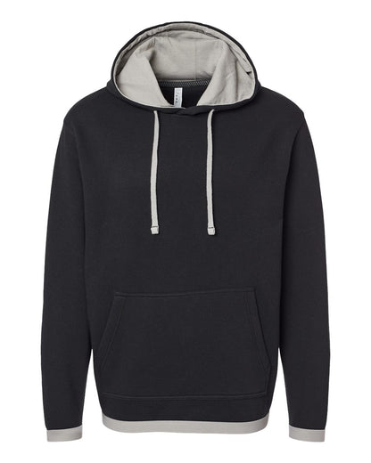 LAT Unisex The Statement Fleece Hoodie Sweatshirt 6996 #color_Black/ Titanium