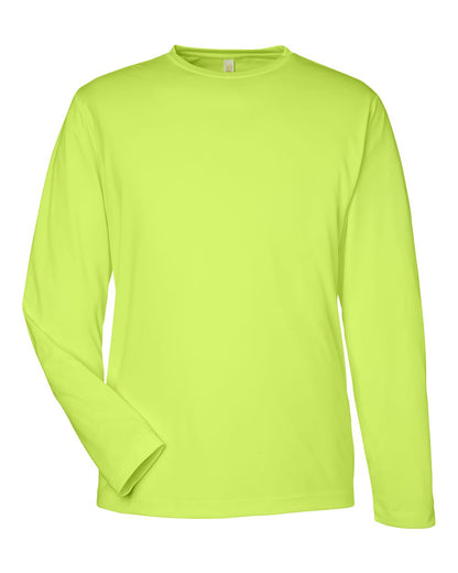 CORE365 Unisex Capital Long Sleeve Performance T-Shirt CE10L #color_Safety Yellow