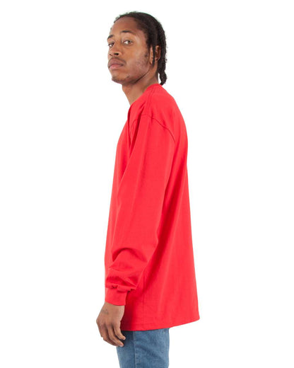 Shaka Wear Men's Max Heavyweight Long Sleeve T-Shirt SHMHLS #colormdl_Red