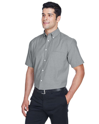 Harriton Men's Oxford Short Sleeve with Stain-Release M600S #colormdl_Oxford Grey