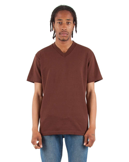 Shaka Wear Unisex V-Neck T-Shirt SHVEE #colormdl_Brown