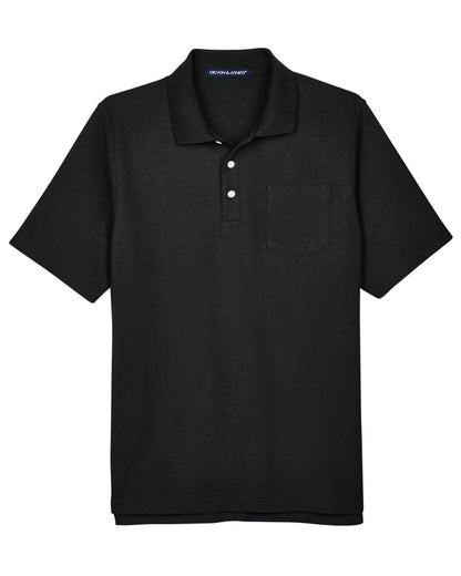 Devon & Jones Men's DRYTEC20™ Performance Pocket Polo DG150P #color_Black