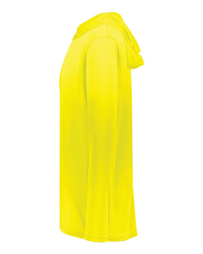 Holloway Youth Momentum Hooded Long Sleeve T-Shirt 222831 #color_Safety Yellow