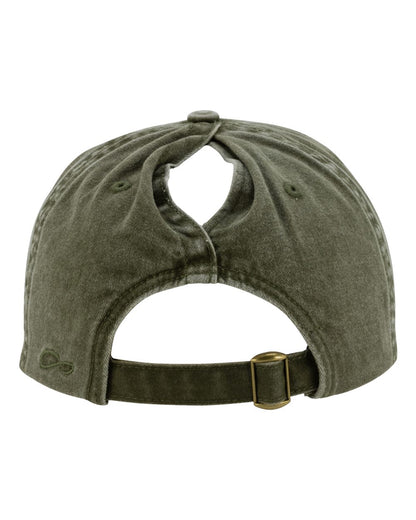 Infinity Her Women's Pigment-Dyed with Fashion Undervisor Cap CASSIE #color_Olive/ Camo