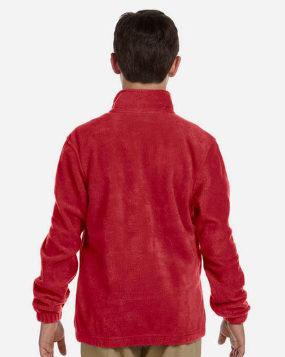 Harriton Youth Full-Zip Fleece M990Y #colormdl_Red