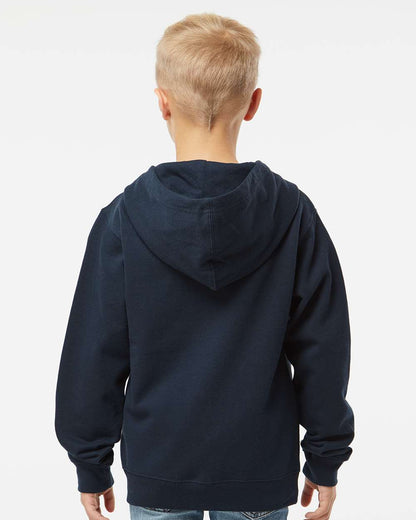 Independent Trading Co. Youth Midweight Full-Zip Hooded Sweatshirt SS4001YZ #colormdl_Navy