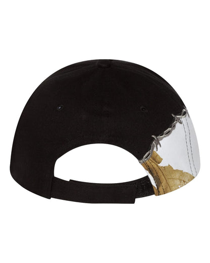 Kati Licensed Camo with Barbed Wire Embroidery Cap LC4BW #color_AP White/ Black