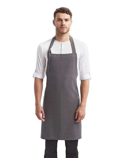 Artisan Collection by Reprime Regenerate Recycled Bib Apron RP122 #colormdl_Grey Denim