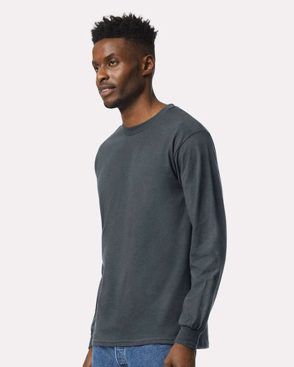 Gildan Unisex Ultra Cotton® Long Sleeve T-Shirt 2400 #colormdl_Dark Heather