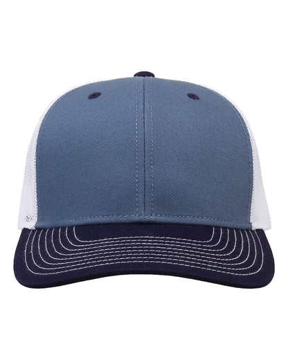 The Game Everyday Trucker Cap GB452E #color_Marine Blue/ Navy/ White