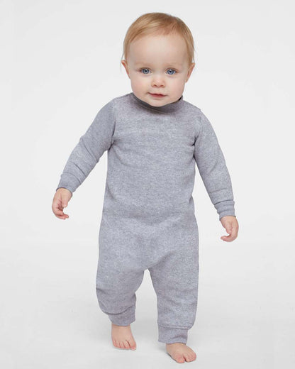 Rabbit Skins Infant Fleece One-Piece 4447 #colormdl_Heather