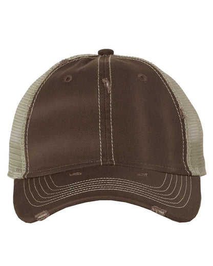 Valucap Bounty Dirty-Washed Mesh-Back Cap 3150 #color_Fatigue/ Khaki