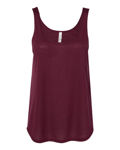 BELLA + CANVAS Women's Flowy Tank with Side Slit 8802 #color_Maroon