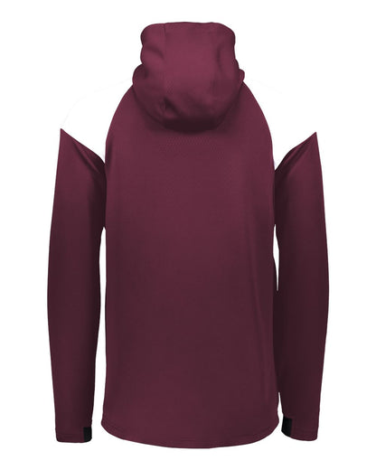 Holloway Men's Limitless Quarter-Zip Hooded Pullover 222584 #color_Maroon/ White