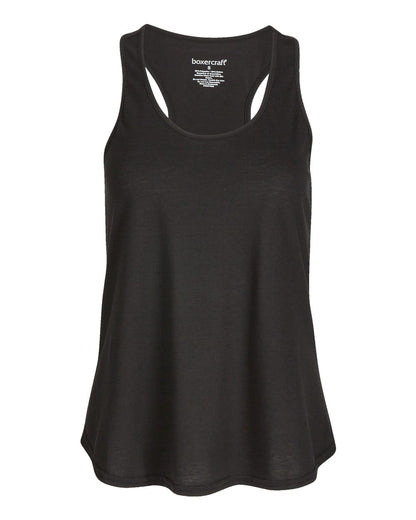 Boxercraft Women's Essential Racerback Tank Top BW2502 #color_Black