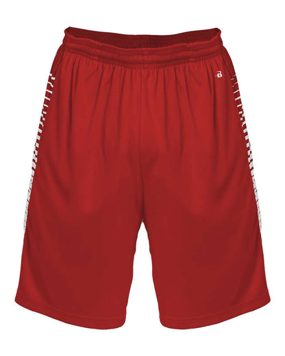 Badger Youth Lineup Shorts 2212 #color_Red