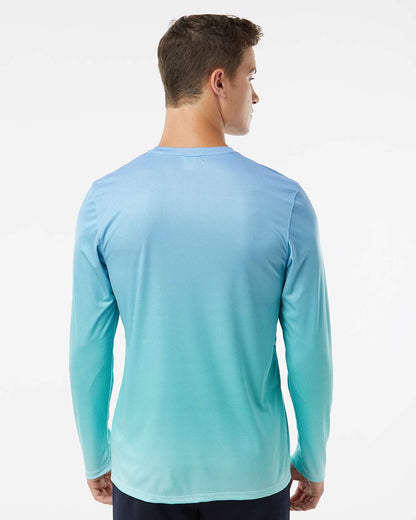 Paragon Unisex Barbados Performance Pin Dot Long Sleeve T-Shirt 225 #colormdl_Blue Mist/ Light Teal