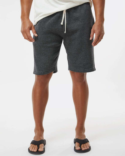 J. America Unisex Triblend Fleece Shorts 8855 #colormdl_Black Triblend