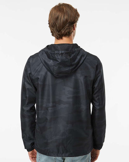 Independent Trading Co. Lightweight Windbreaker Full-Zip Jacket EXP54LWZ #colormdl_Black Camo