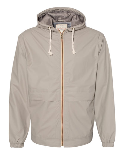 Weatherproof Unisex Vintage Hooded Rain Jacket 193910 #color_Khaki