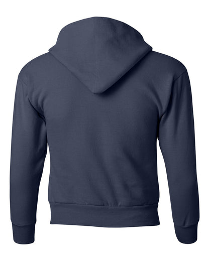 Hanes Youth EcoSmart® Hooded Sweatshirt P473 #color_Navy