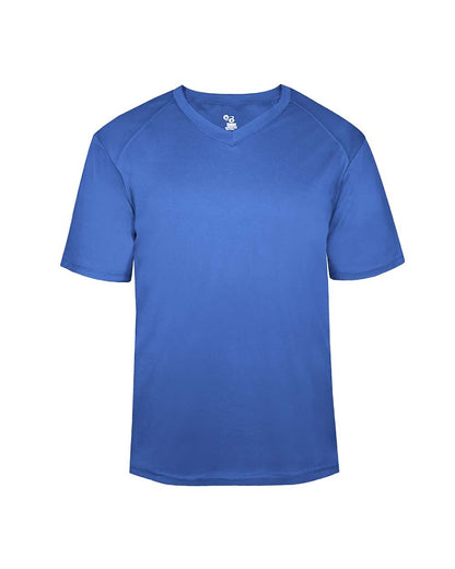 Badger Youth B-Core V-Neck T-Shirt 2162 #color_Royal