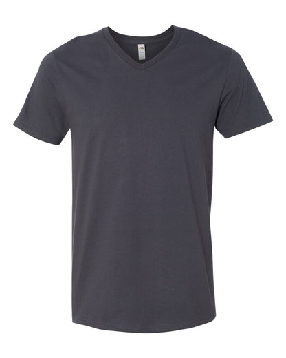 Fruit of the Loom Sofspun® V-Neck T-Shirt SFVR #color_Charcoal Grey