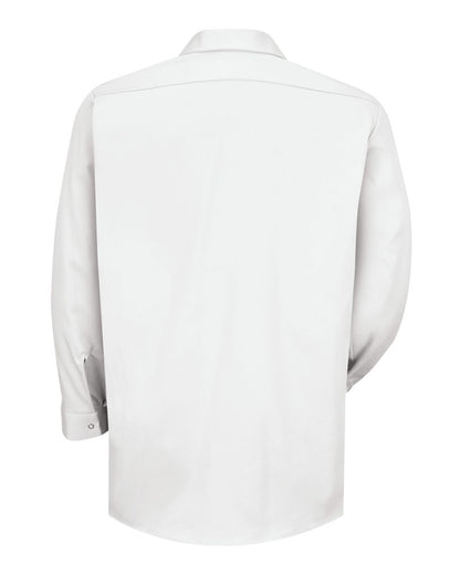 Red Kap Men's Tall Long Sleeve Specialized Cotton Work Shirt SC16T #color_White